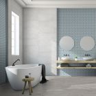 Minsk Blue Green Patterned Porcelain Tile (250x250mm) | Go Tiles