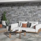 Medina Grey Textured Stone Porcelain Tile (890x320mm) | Go Tiles