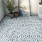 Harve Blue Patterned Porcelain Tile (330x330mm) | Go Tiles