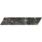 Salinger Black Marble Porcelain Chevron Tile (400x80mm) | Go Tiles