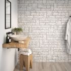 Medina White Textured Stone Porcelain Tile (890x320mm) | Go Tiles