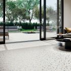 Santiago Pearl Terrazzo Stone Porcelain Tile (1000x1000mm) | Go Tiles