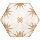 Jenson Beige Patterned Porcelain Hexagon Tile