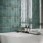Lagon Green Ceramic Brick Tile (300x100mm) | Go Tiles