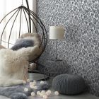 Quinn Blue Paisley Patterned Porcelain Tile (250x250mm) | Go Tiles