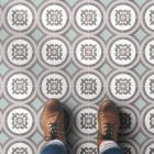 Egon Grey Patterned Porcelain Tile (185x185mm) | Go Tiles
