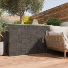 Albania Anthracite Textured Stone Porcelain Tile (250x125mm) | Go Tiles
