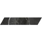 Salinger Black Marble Porcelain Chevron Tile (400x80mm) | Go Tiles