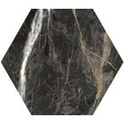 Salinger Black Marble Porcelain Hexagon Tile (228x198mm) | Go Tiles